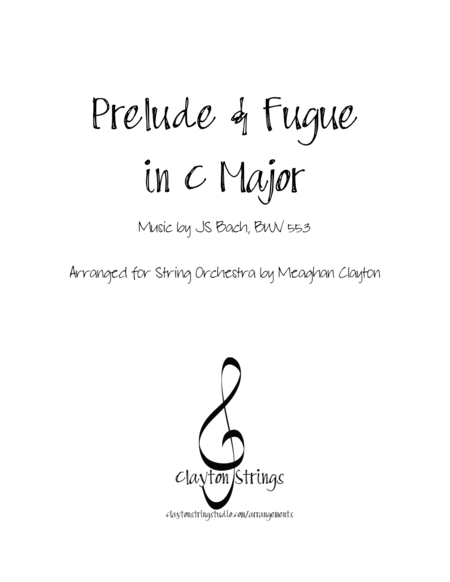 Prelude And Fugue In C Major Bwv 553 Sheet Music