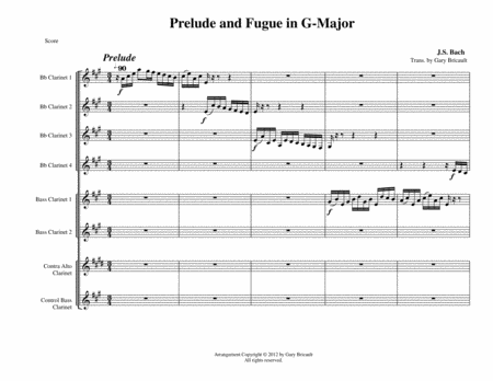 Free Sheet Music Prelude And Fugue In G Major Bwv 541