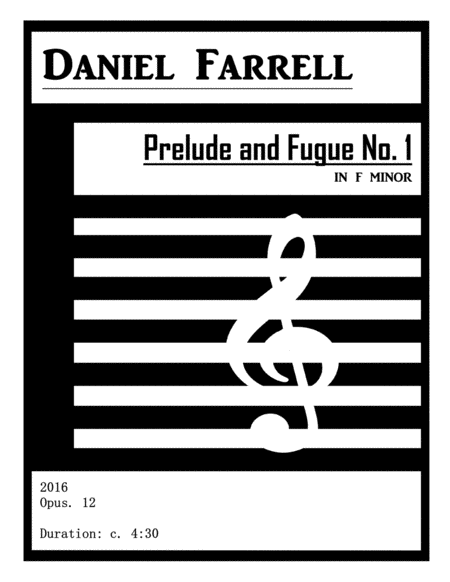 Free Sheet Music Prelude And Fugue No 1 In F Minor Op 12