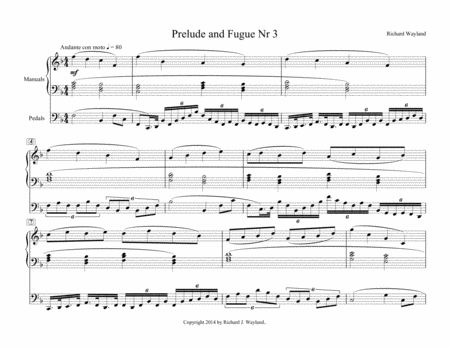 Prelude And Fugue Nr 3 Sheet Music