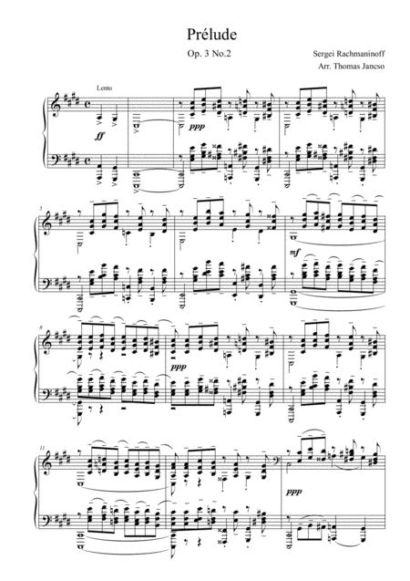 Prelude C Minor Sheet Music