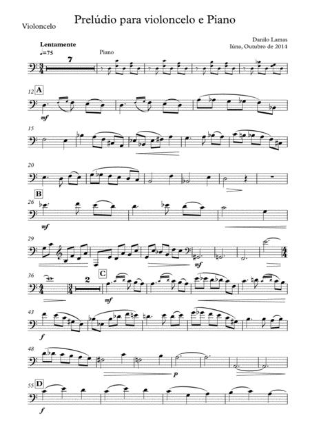 Free Sheet Music Prelude Cello And Piano