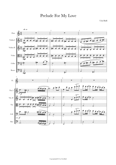 Free Sheet Music Prelude For My Love