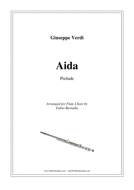 Prelude From Aida For Flute Choir Sheet Music