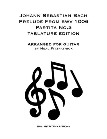 Prelude From Partita No 3 In E Major Bwv 1006 Sheet Music