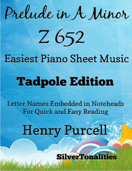 Prelude In A Minor Z 652 Easiest Piano Sheet Music Tadpole Edition Sheet Music