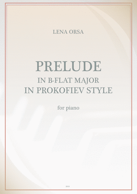 Prelude In B Flat Major In Prokofiev Style Sheet Music