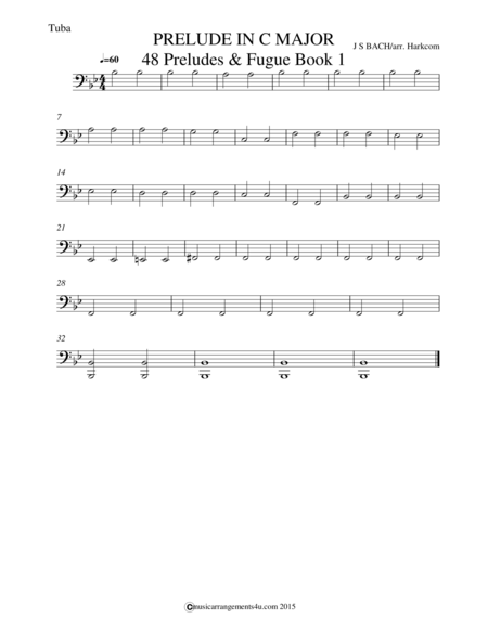 Prelude In C Major From 48 Preludes Fugues Book 1 Sheet Music