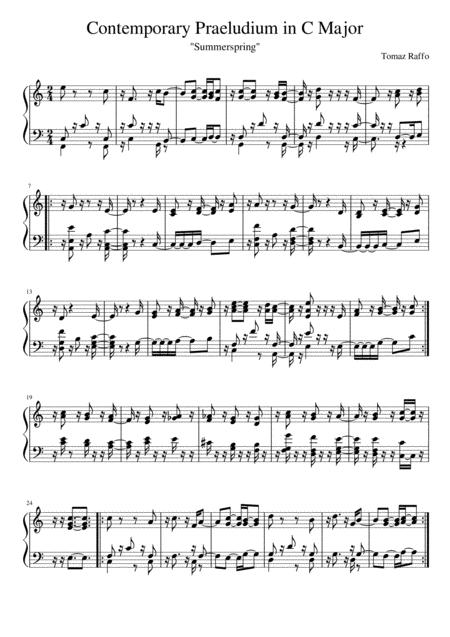 Prelude In C Major Summerspring Sheet Music