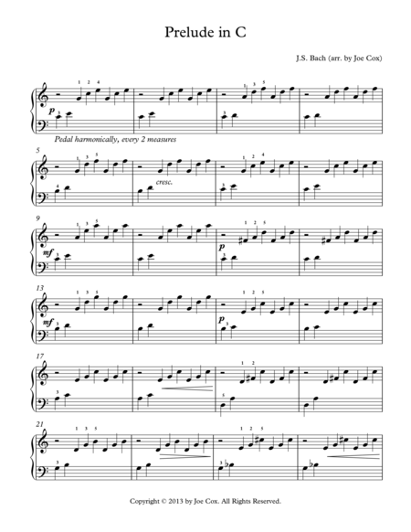 Prelude In C Sheet Music