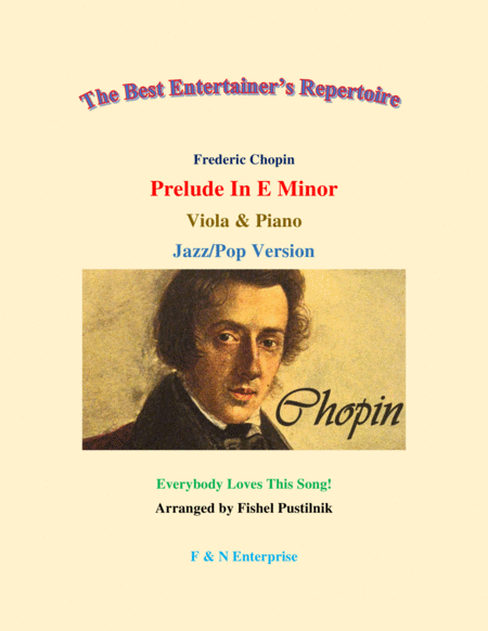 Free Sheet Music Prelude In E Minor By Chopin Piano Background For Viola And Piano Jazz Pop Version