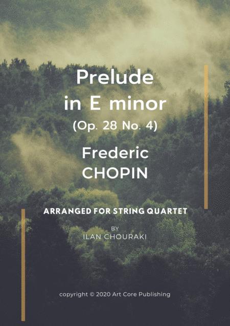 Prelude In E Minor Op 28 N 4 For String Quartet Sheet Music