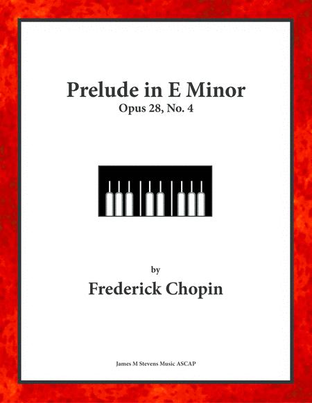 Prelude In E Minor Opus 28 No 4 By Frederick Chopin Sheet Music