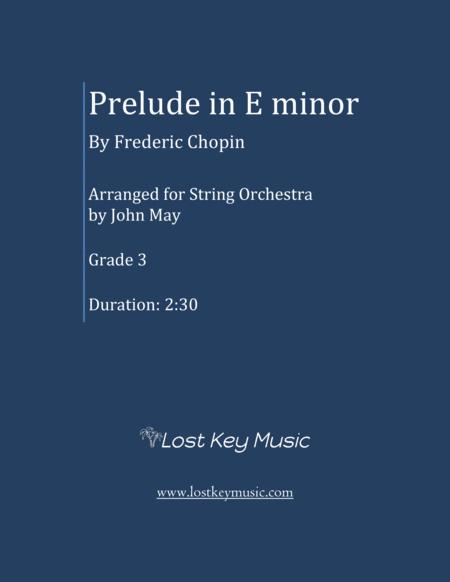 Free Sheet Music Prelude In E Minor String Orchestra