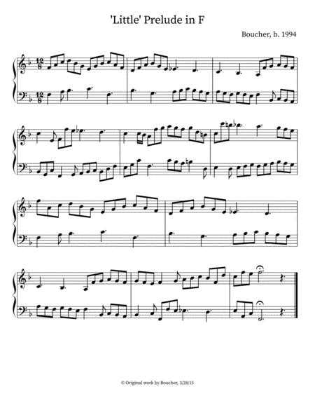 Prelude In F Major The Little Sheet Music