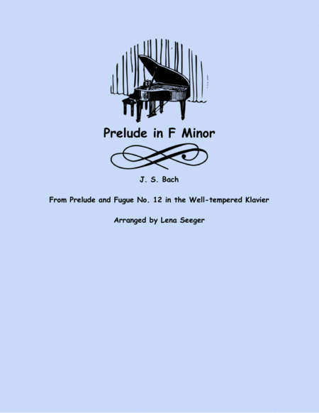 Prelude In F Minor Three Violins And Cello Sheet Music