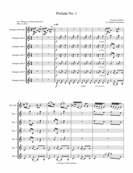 Prelude No 1 For Solo Trumpet And Trumpet Ensemble Sheet Music