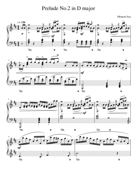 Prelude No 2 In D Major Sheet Music