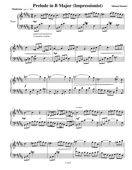 Free Sheet Music Prelude No 23 In B Major From 24 Preludes