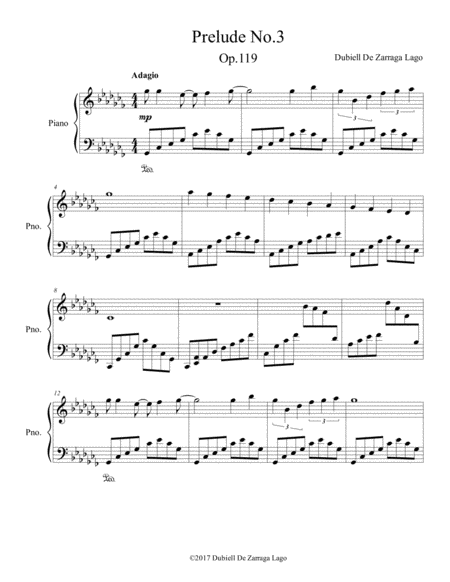 Prelude No 3 Op 119 Sheet Music