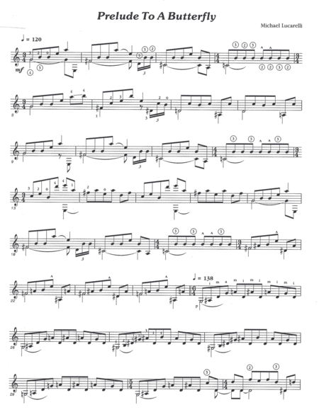 Prelude To A Butterfly Sheet Music