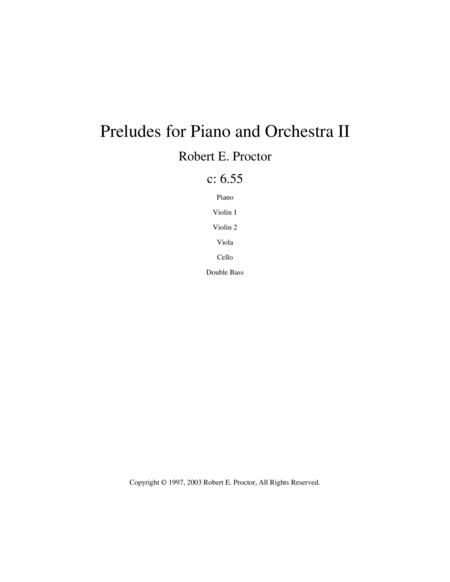 Free Sheet Music Preludes For Piano And Orchestra Ii