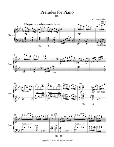 Preludes For Piano Iii Sheet Music