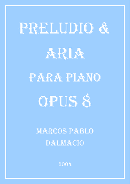 Preludio Aria Para Piano Spanish Edition Sheet Music