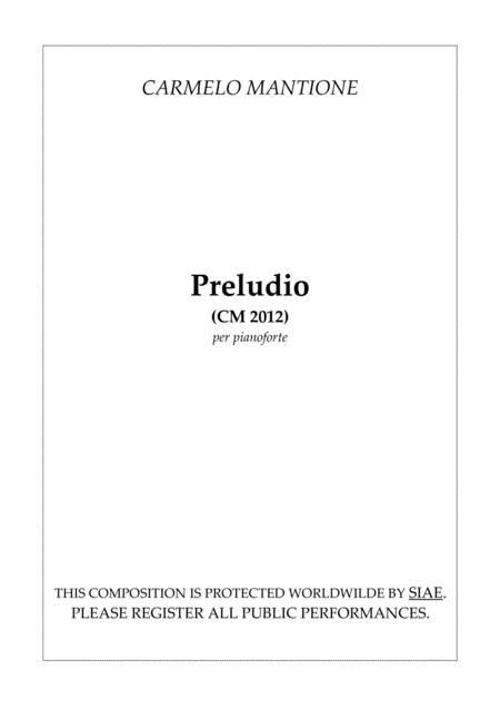 Free Sheet Music Preludio Cm 2012