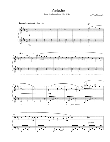 Free Sheet Music Preludio