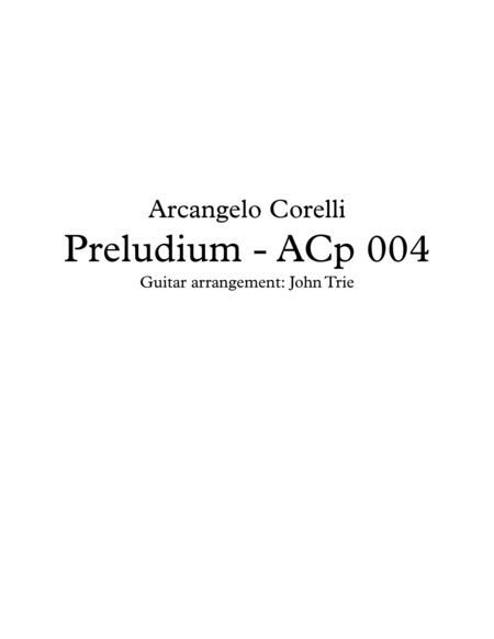 Preludium Acp004 Tab Sheet Music