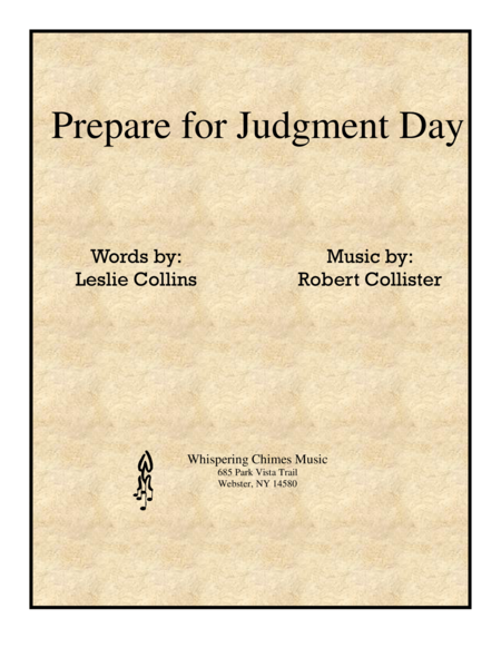 Prepare For Judgment Day Sheet Music