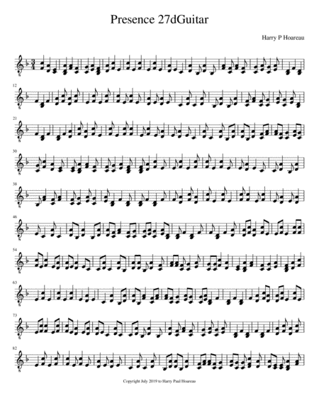 Presence 27d Guitar Sheet Music