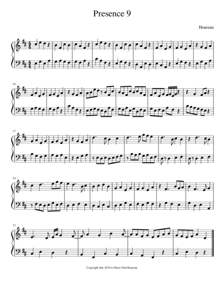 Presence 9 Piano Sheet Music