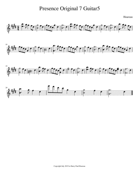 Presence Original 7 Guitar5 Sheet Music