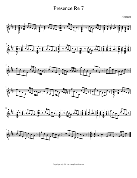 Presence Re 7 Guitar Sheet Music