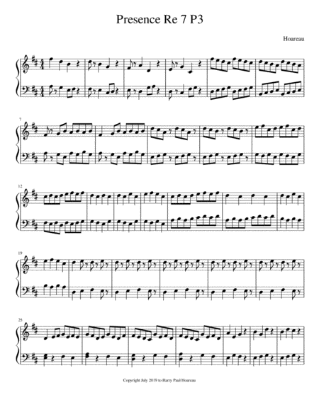 Presence Re 7 Piano3 Sheet Music