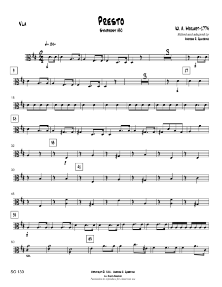 Free Sheet Music Presto Sym 30