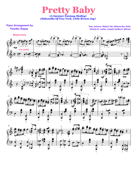 Free Sheet Music Pretty Baby