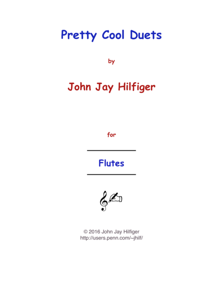 Pretty Cool Duets For Flutes Sheet Music