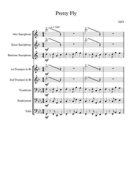 Free Sheet Music Pretty Fly For A White Guy