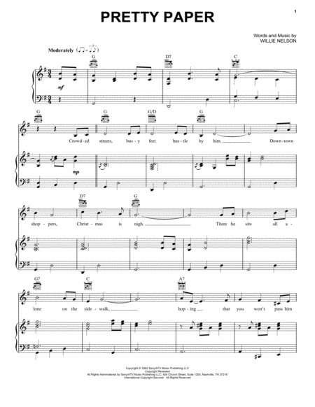 Free Sheet Music Pretty Paper