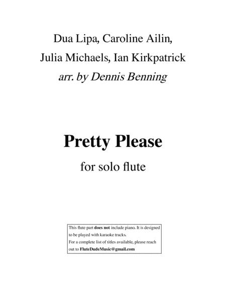 Pretty Please For Solo Flute No Piano Sheet Music