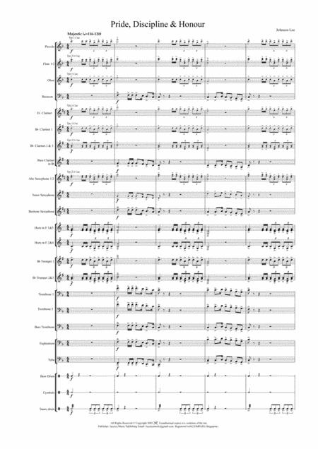 Pride Discipline Honour Sheet Music