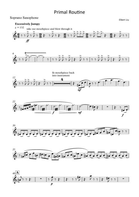 Primal Routine For Saxophone Quartet Instrumental Parts Sheet Music