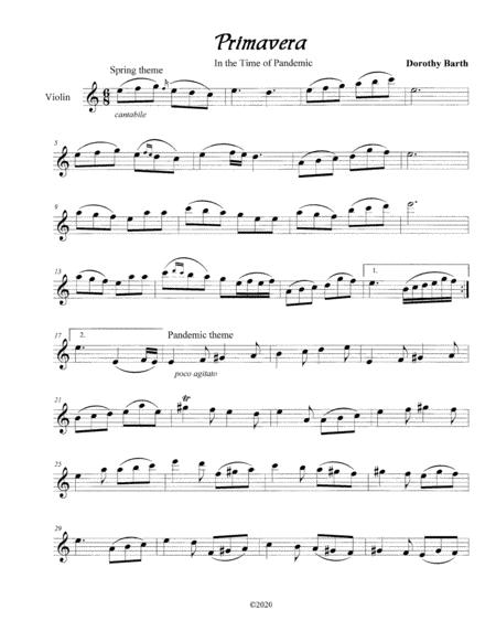 Primavera In The Time Of Pandemic Sheet Music