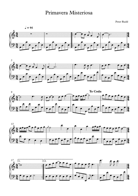 Primavera Misteriosa Sheet Music