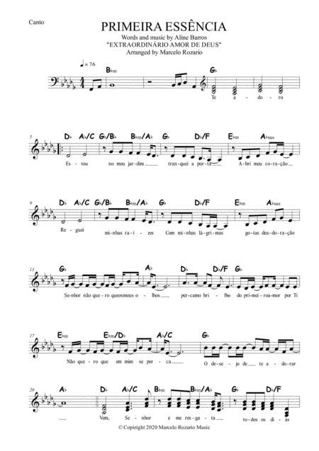 Primeira Essncia Sheet Music