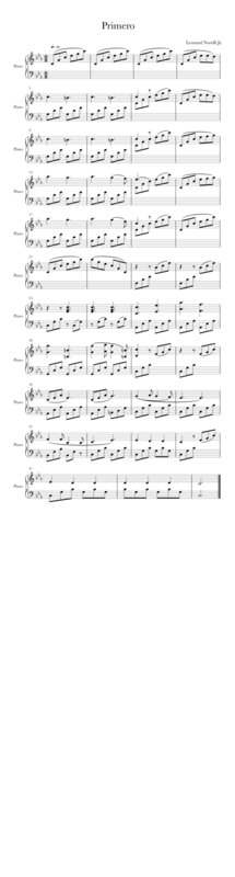 Free Sheet Music Primero