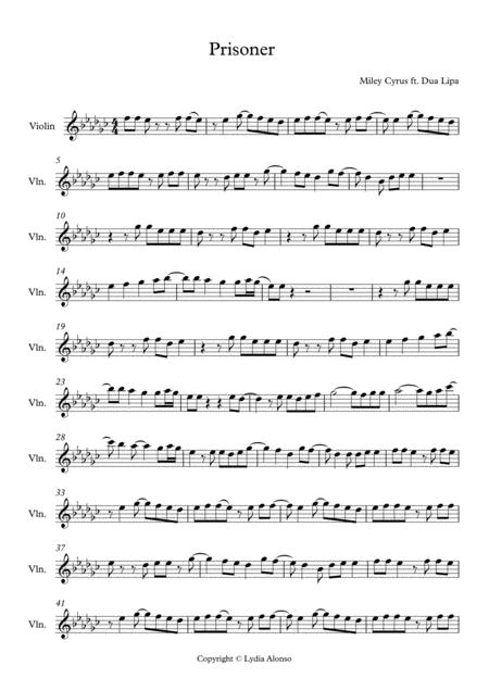 Free Sheet Music Prisoner Lead Melody